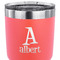 Name & Initial 30 oz Stainless Steel Ringneck Tumbler - Coral - CLOSE UP