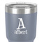 Name & Initial 30 oz Stainless Steel Ringneck Tumbler - Grey - Close Up