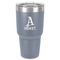 Name & Initial 30 oz Stainless Steel Ringneck Tumbler - Grey - Front
