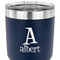 Name & Initial 30 oz Stainless Steel Ringneck Tumbler - Navy - CLOSE UP