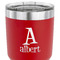 Name & Initial 30 oz Stainless Steel Ringneck Tumbler - Red - CLOSE UP