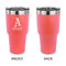 Name & Initial 30 oz Stainless Steel Ringneck Tumblers - Coral - Single Sided - APPROVAL