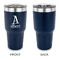 Name & Initial 30 oz Stainless Steel Ringneck Tumblers - Navy - Single Sided - APPROVAL