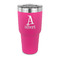 Name & Initial 30 oz Stainless Steel Ringneck Tumblers - Pink - FRONT