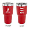 Name & Initial 30 oz Stainless Steel Ringneck Tumblers - Red - Double Sided - APPROVAL