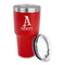 Name & Initial 30 oz Stainless Steel Ringneck Tumblers - Red - LID OFF