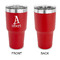 Name & Initial 30 oz Stainless Steel Ringneck Tumblers - Red - Single Sided - APPROVAL