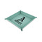 Name & Initial 6" x 6" Teal Leatherette Snap Up Tray -  MAIN
