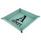 Name & Initial 9" x 9" Teal Leatherette Snap Up Tray - MAIN