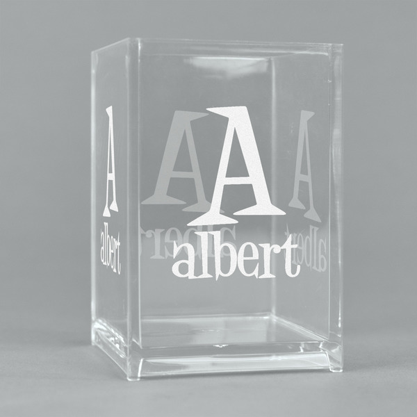 Custom Name & Initial Acrylic Pen Holder (Personalized)