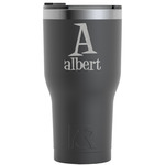 Name & Initial RTIC Tumbler - Black - Laser Engraved - Single-Sided (Personalized)