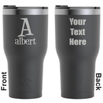 Name & Initial RTIC Tumbler - Black - Laser Engraved - Double-Sided (Personalized)