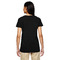 Name & Initial Black V-Neck T-Shirt on Model - Back