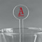Name & Initial 5.5" Round Plastic Stir Sticks - Clear (Personalized)