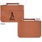 Name & Initial Cognac Leatherette Bible Covers - Small Single Sided Apvl