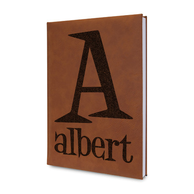 Name & Initial Leatherette Journal - Single Sided (Personalized)