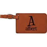 Name & Initial Leatherette Luggage Tag (Personalized)