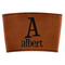 Name & Initial Leatherette Cup Sleeve (Personalized)