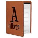 Name & Initial Leatherette Portfolio with Notepad - Small - Single-Sided (Personalized)