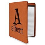 Name & Initial Leatherette Zipper Portfolio with Notepad (Personalized)