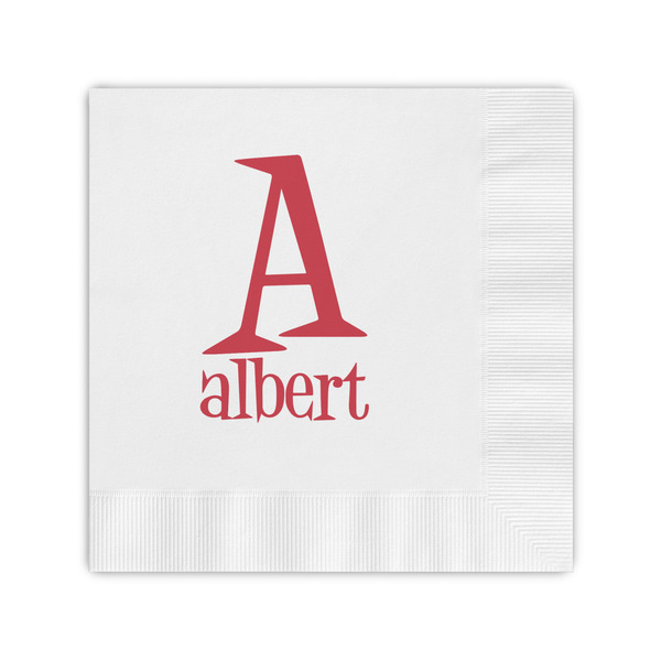 Custom Name & Initial Coined Cocktail Napkins (Personalized)