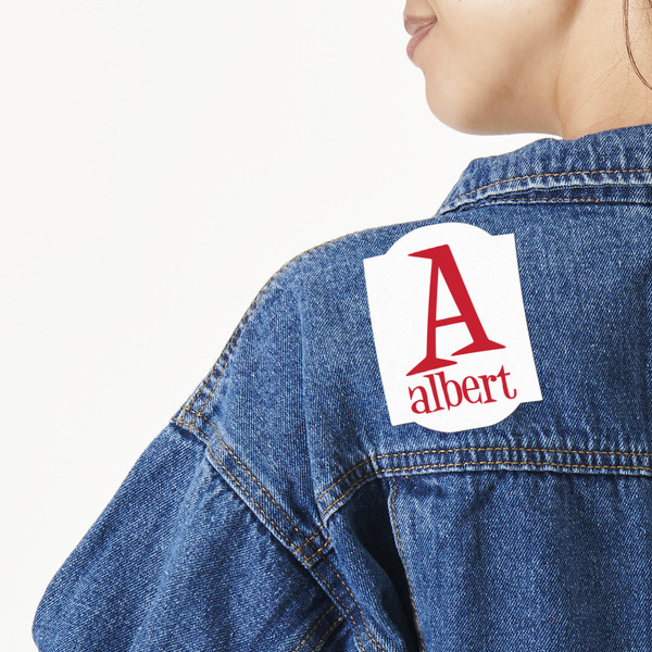 Custom Name & Initial Twill Iron On Patch - Custom Shape (Personalized)