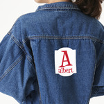 Name & Initial Twill Iron On Patch - Custom Shape - X-Large - Set of 4 (Personalized)