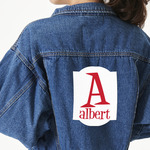 Name & Initial Twill Iron On Patch - Custom Shape - 2XL - Set of 4 (Personalized)