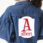 Name & Initial Twill Iron On Patch - Custom Shape - 3XL - Single (Personalized)