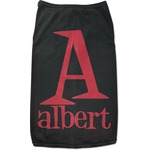 Name & Initial Black Pet Shirt - 2XL (Personalized)