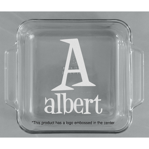 Name & Initial Glass Cake Dish - APPROVAL (8x8)