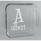 Name & Initial Glass Cake Dish - 8in x 8in (Personalized)
