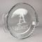 Name & Initial Glass Pie Dish - 9.5in Round (Personalized)