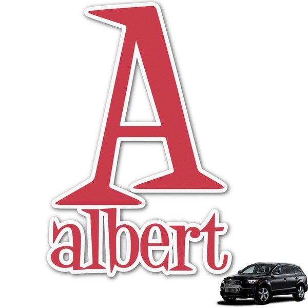 Custom Name & Initial Graphic Car Decal (Personalized)
