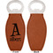 Name & Initial Leather Bar Bottle Opener - Front and Back (single sided)
