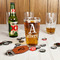 Name & Initial Leather Bar Bottle Opener - IN CONTEXT