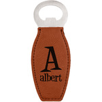 Name & Initial Leatherette Bottle Opener - Single-Sided (Personalized)