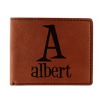 Name & Initial Leatherette Bifold Wallet (Personalized)