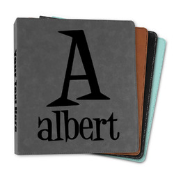 Name & Initial Leather Binder - 1" (Personalized)