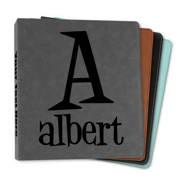 Custom Name & Initial Leather Binder - 1" (Personalized)