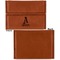 Name & Initial Leather Business Card Holder Front Back Single Sided - Apvl
