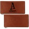 Name & Initial Leather Checkbook Holder Front and Back Single Sided - Apvl