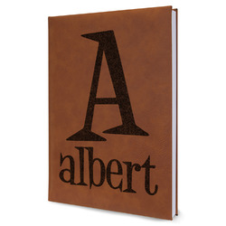 Name & Initial Leather Sketchbook - Large - Double-Sided (Personalized)