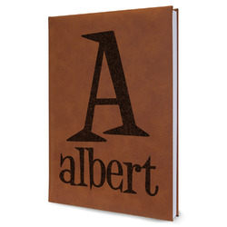 Name & Initial Leather Sketchbook - Large - Single-Sided (Personalized)