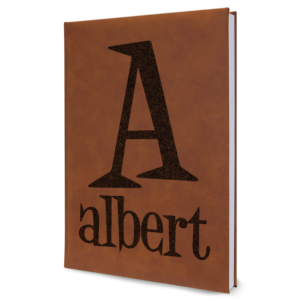 Custom Name & Initial Leather Sketchbook - Large - Single-Sided (Personalized)