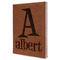Name & Initial Leather Sketchbook - Large - Single-Sided (Personalized)