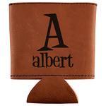 Name & Initial Leatherette Can Sleeve (Personalized)