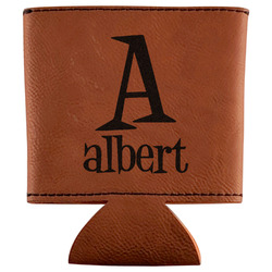 Name & Initial Leatherette Can Sleeve (Personalized)