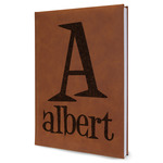 Name & Initial Leatherette Journal - Large - Single-Sided (Personalized)