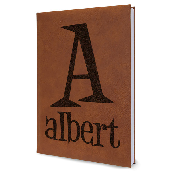 Custom Name & Initial Leatherette Journal - Large - Single-Sided (Personalized)